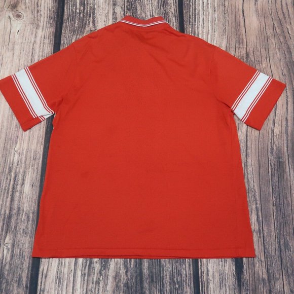 Vintage Fresno State University Bulldogs Polo Shirt Print Ons FSU Mens Red XL - Picture 9 of 10